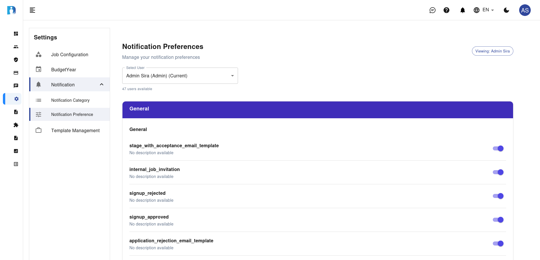notificationpreferenc Page